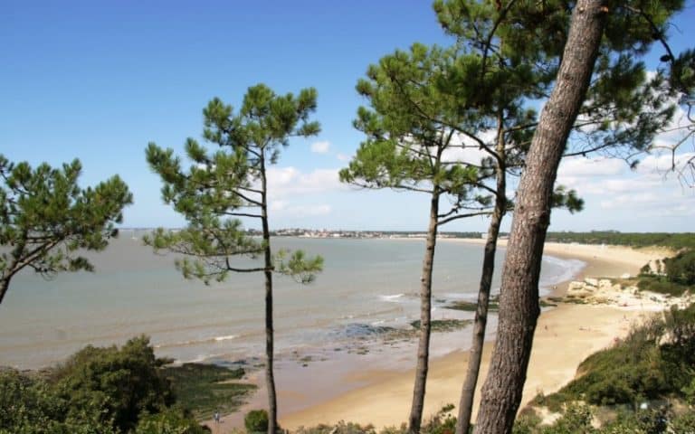 Grande plage de Saint-Georges-de-Didonne à la sortie de l'estuaire de la Gironde